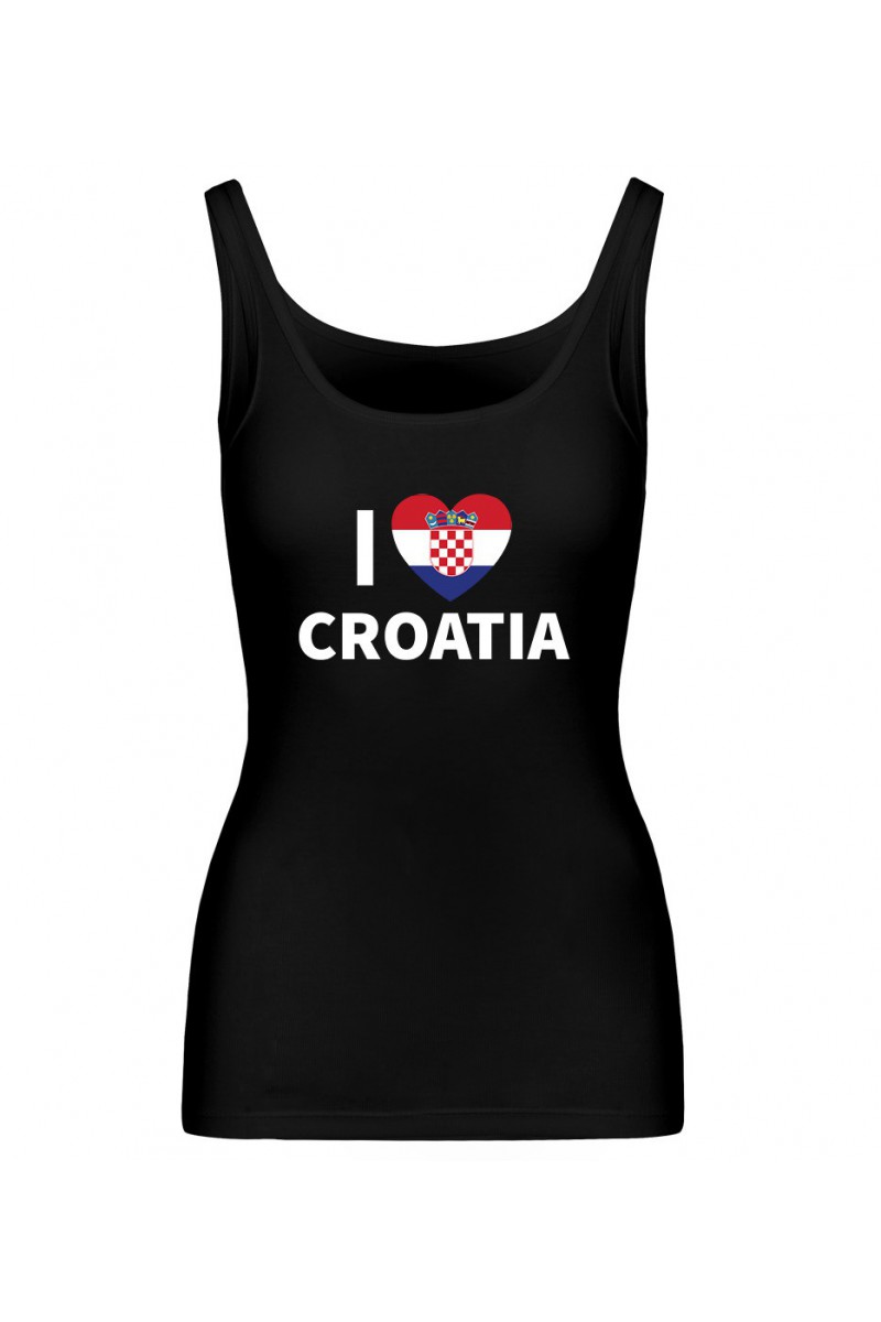 Koszulka Damska Tank Top I Love Croatia