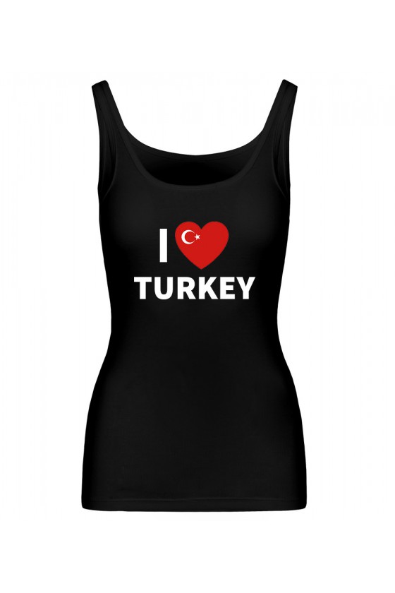 Koszulka Damska Tank Top I Love Turkey