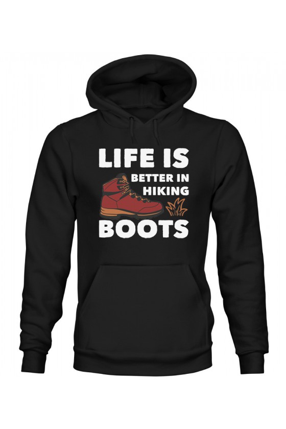 Bluza Męska z Kapturem Life Is Better In Hiking Boots