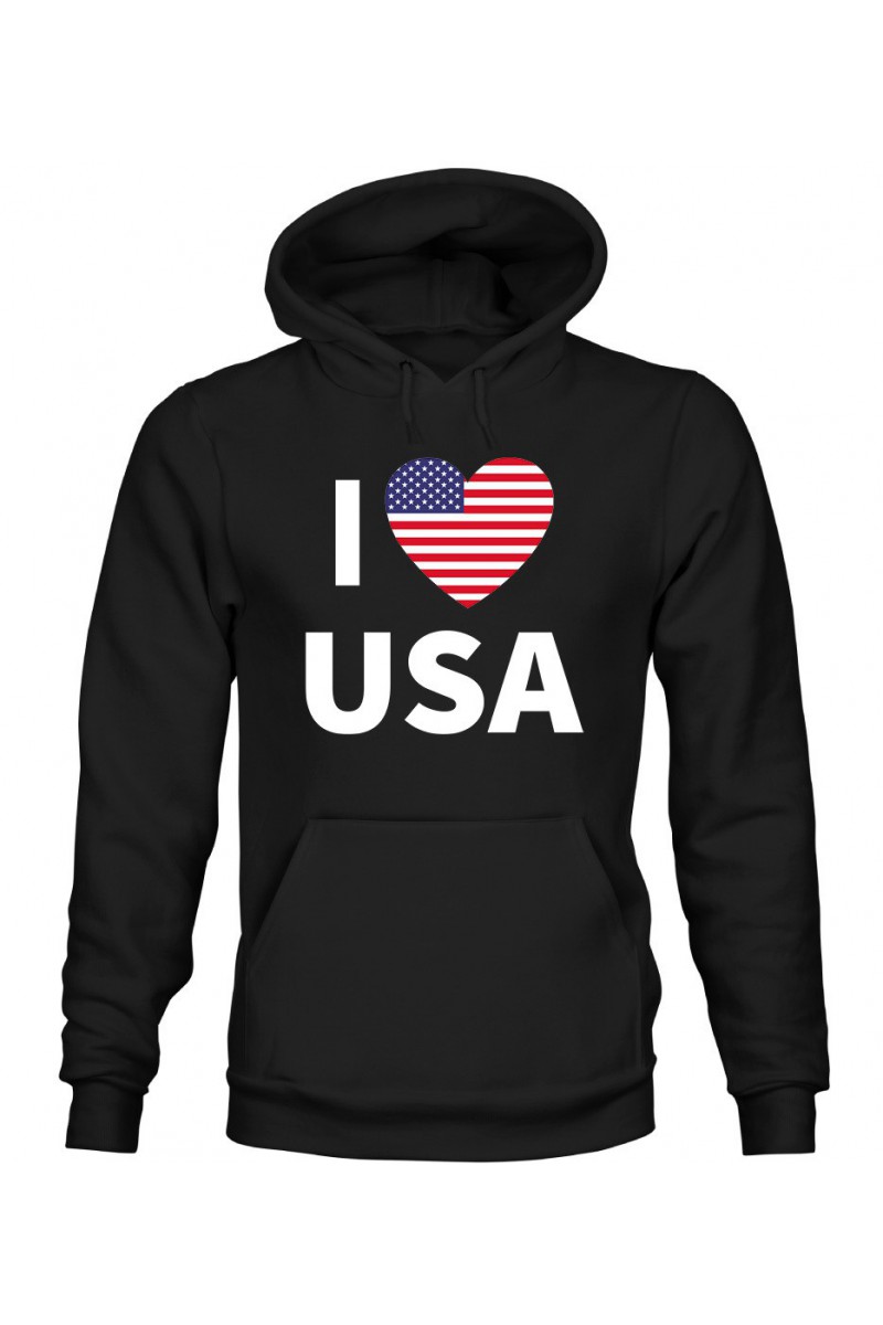 Bluza Męska z Kapturem I Love USA