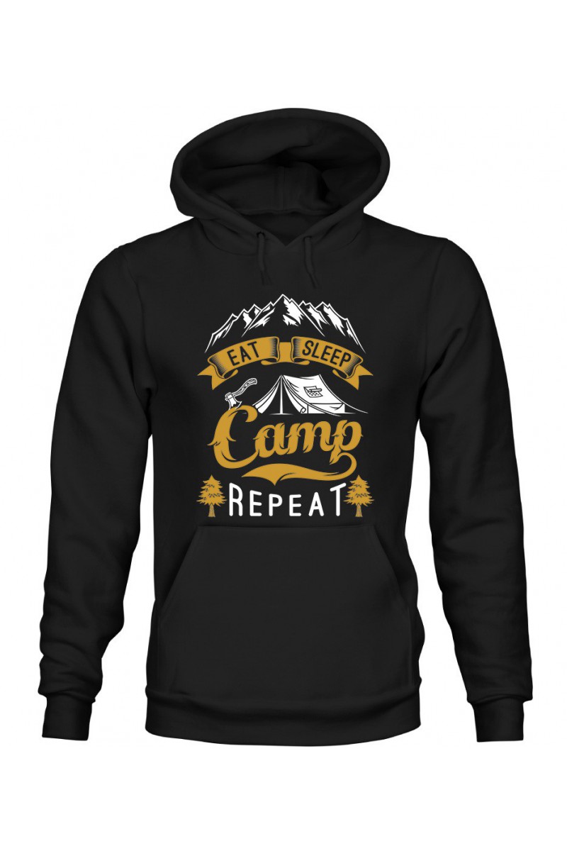 Bluza Damska z Kapturem Eat, Sleep, Camp, Repeat