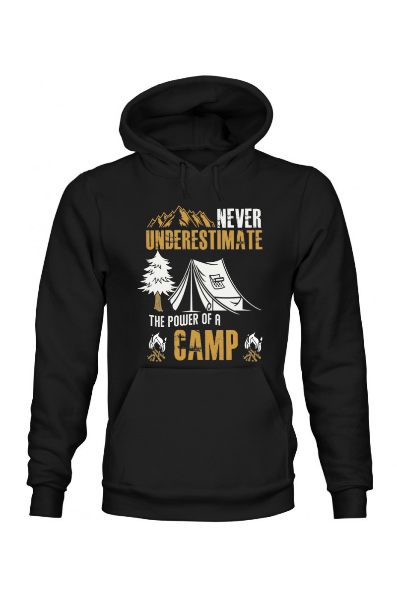 Bluza Damska z Kapturem Never Underestimate The Power Of A Camp