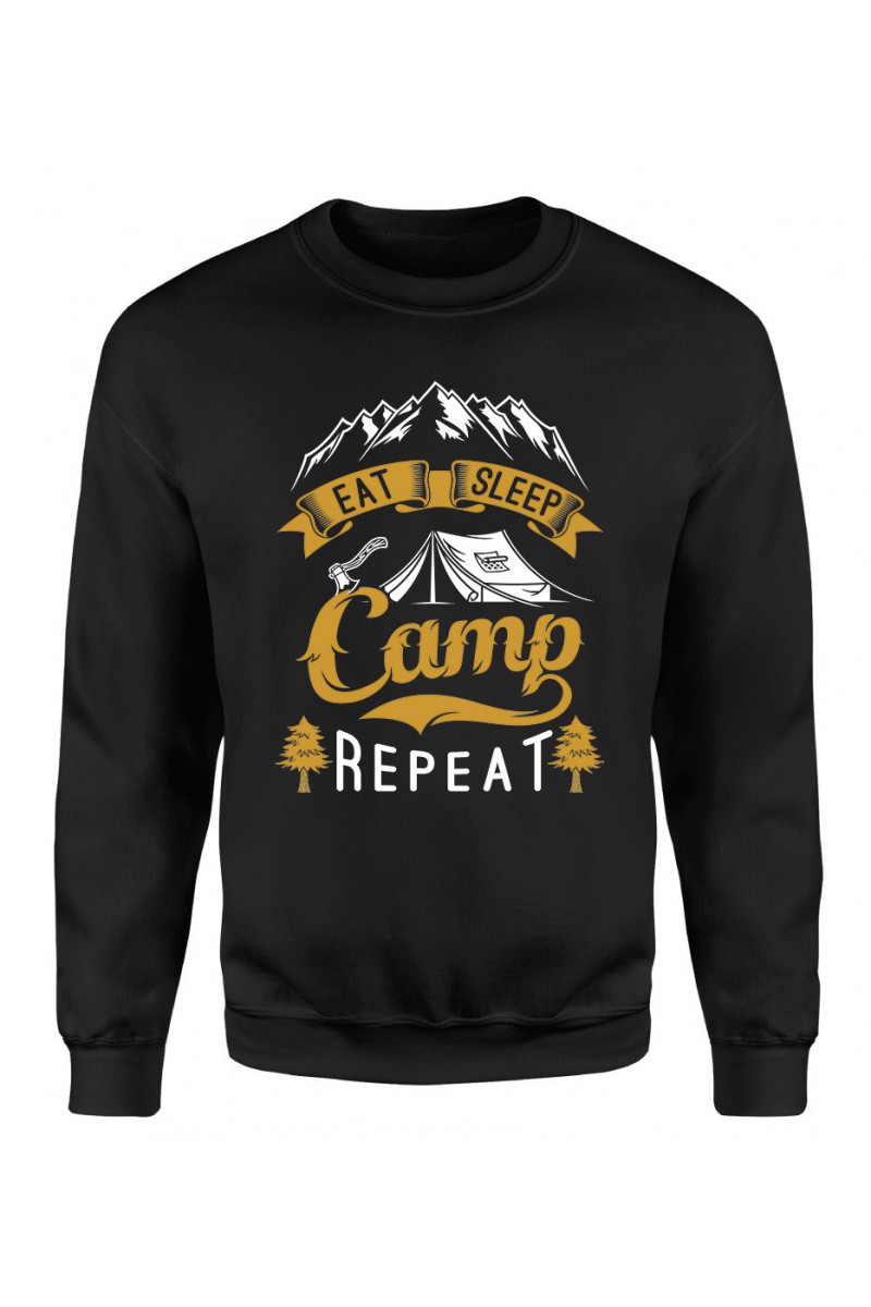 Bluza Męska Klasyczna Eat, Sleep, Camp, Repeat