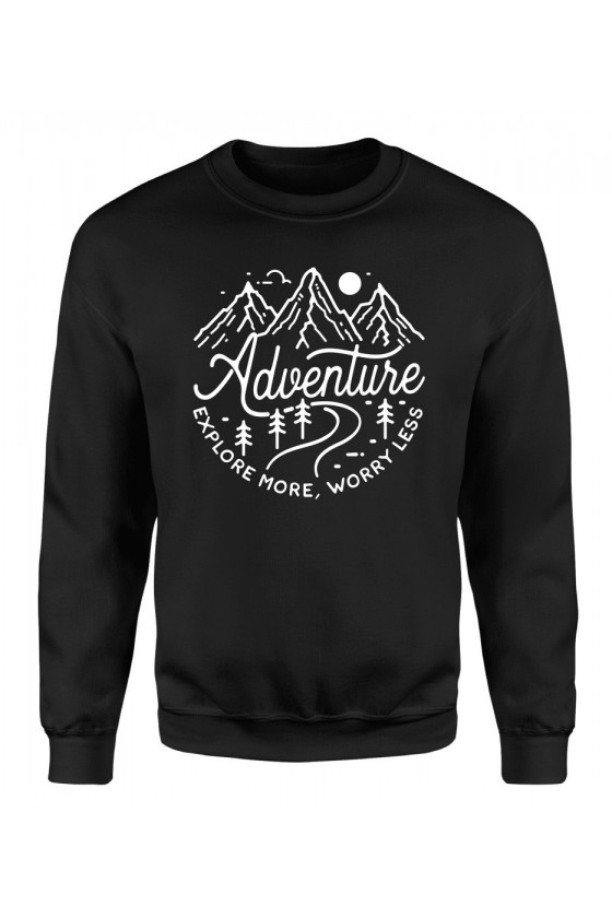 Bluza Damska Klasyczna Adventure, Explore More, Worry Less