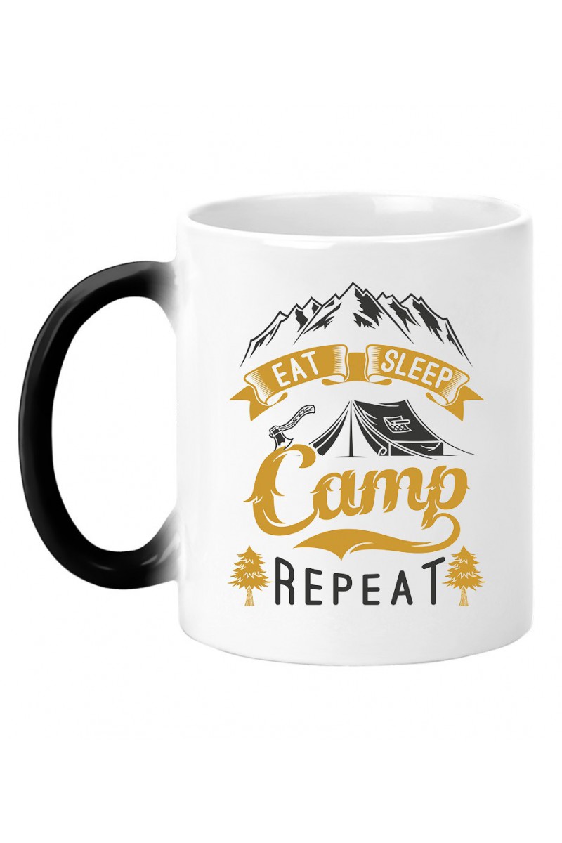 Kubek Magiczny Eat, Sleep, Camp, Repeat