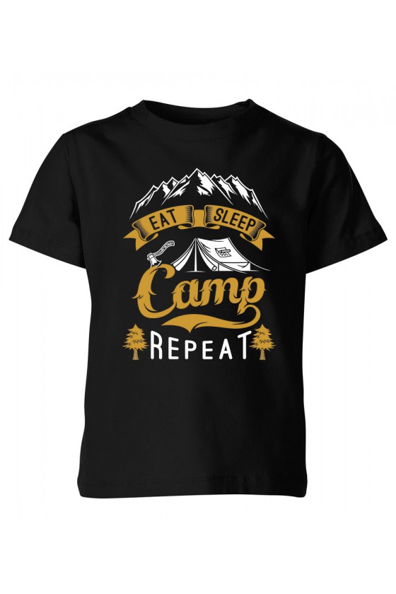 Koszulka Dziecięca Eat, Sleep, Camp, Repeat