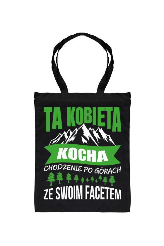 Torba Ta Kobieta Kocha Chodzenie Po Górach Ze Swoim Facetem