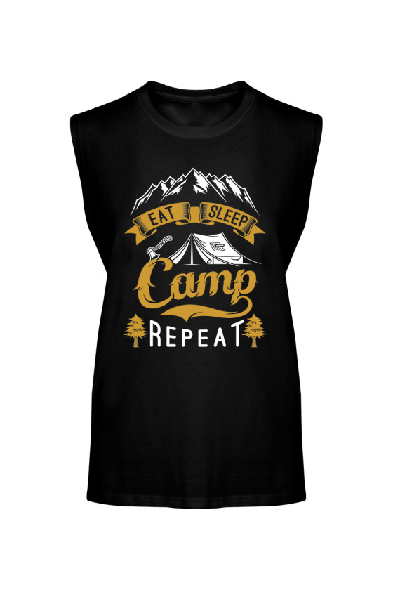 Koszulka Męska Tank Top Eat, Sleep, Camp, Repeat