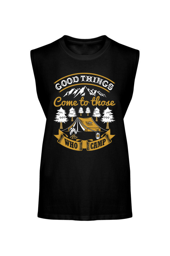 Koszulka Męska Tank Top Good Things Come To Those Who Camp