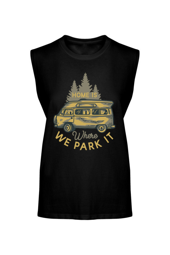 Koszulka Męska Tank Top Home Is Where We Park It