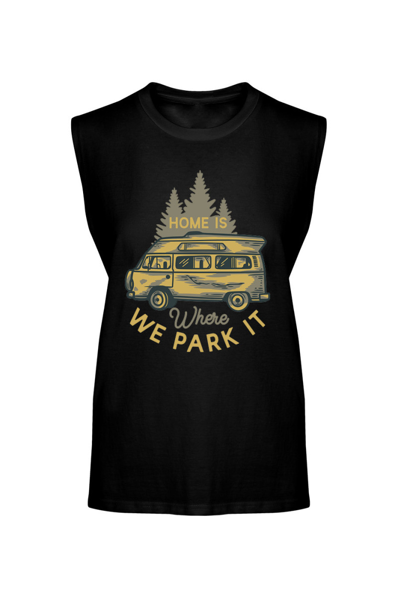 Koszulka Męska Tank Top Home Is Where We Park It