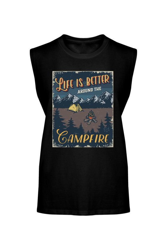 Koszulka Męska Tank Top Life Is Better Around The Campfire