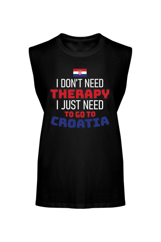 Koszulka Męska Tank Top I Don't Need Therapy I Just Need To Go To Croatia