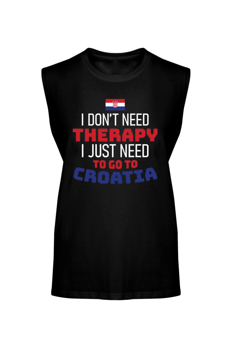 Koszulka Męska Tank Top I Don't Need Therapy I Just Need To Go To Croatia