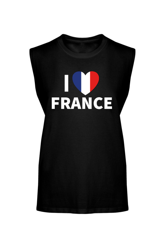 Koszulka Męska Tank Top I Love France