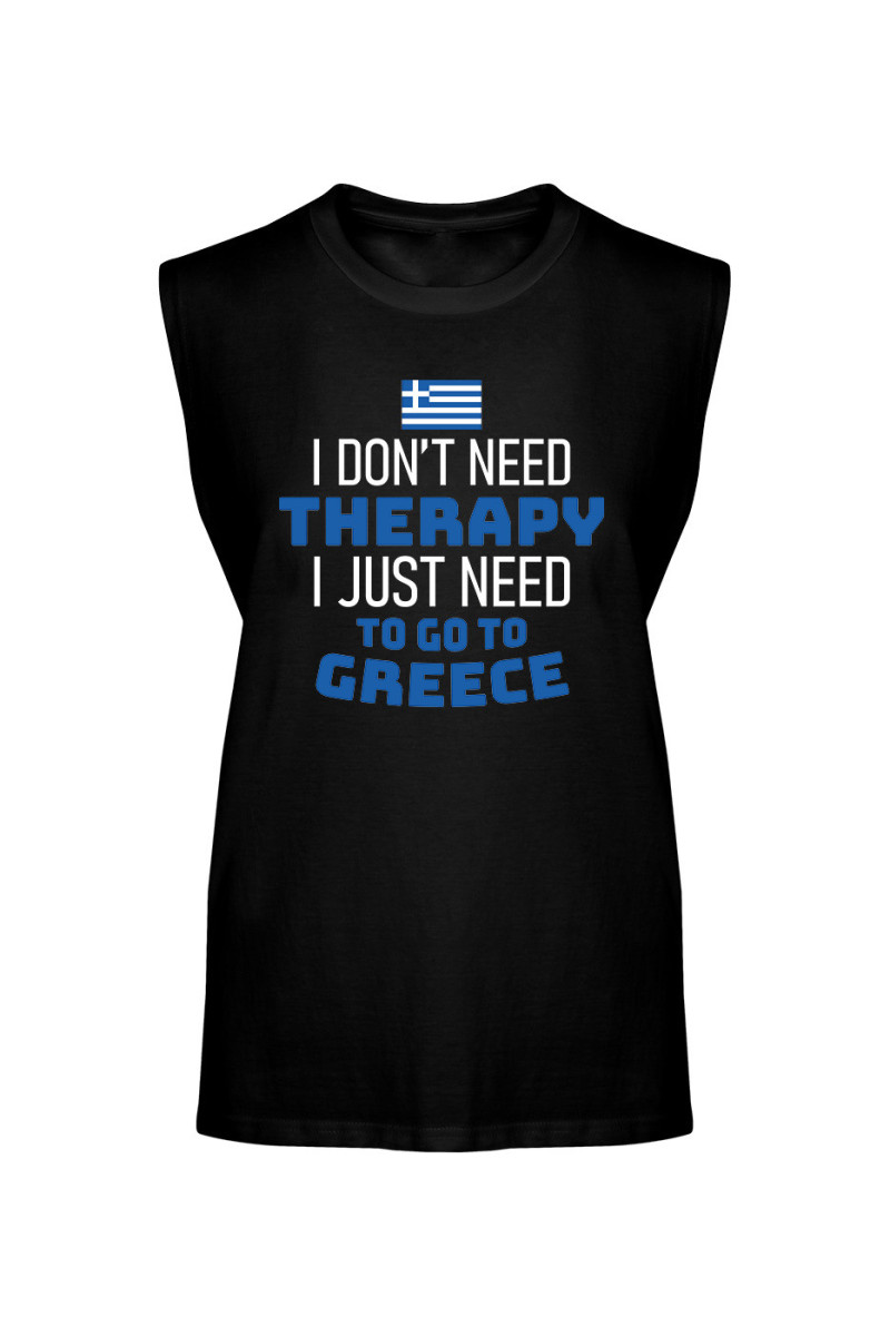 Koszulka Męska Tank Top I Don't Need Therapy I Just Need To Go To Greece