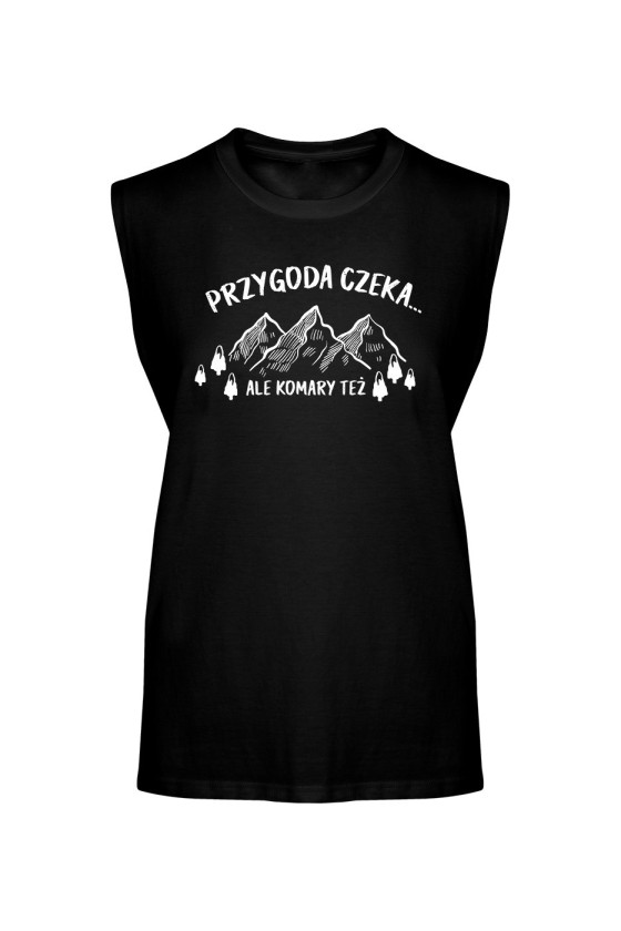 Koszulka Męska Tank Top Przygoda Czeka... Ale Komary Też