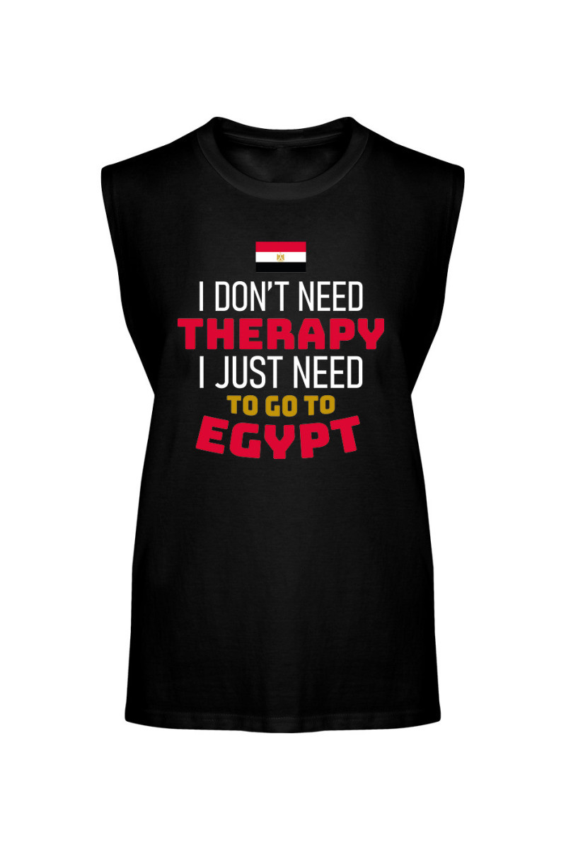 Koszulka Męska Tank Top I Don't Need Therapy I Just Need To Go To Egypt