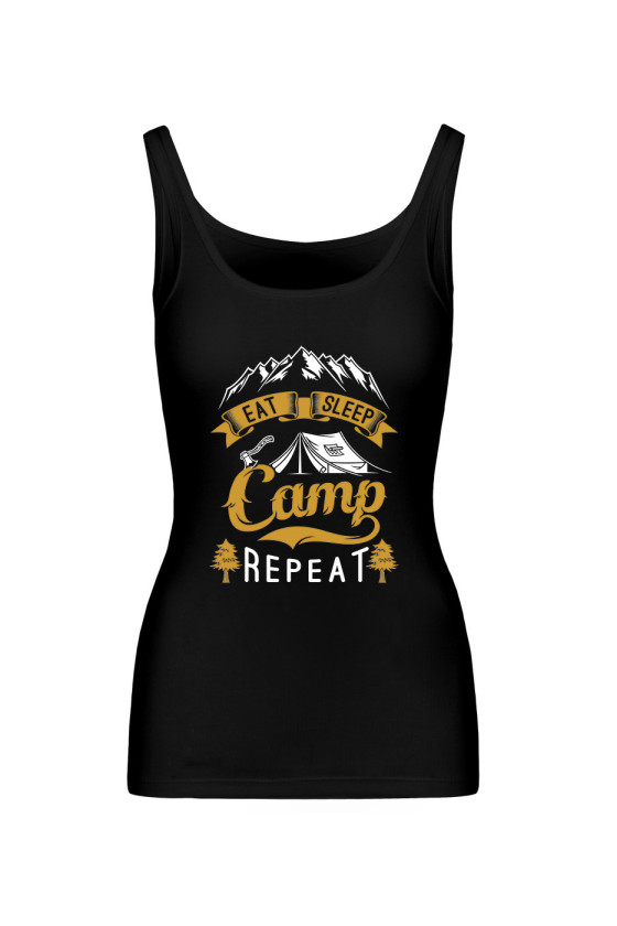 Koszulka Damska Tank Top Eat, Sleep, Camp, Repeat