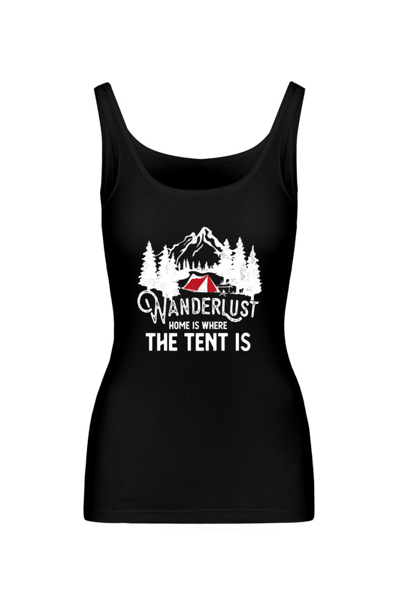 Koszulka Damska Tank Top Home Is Where The Tent Is