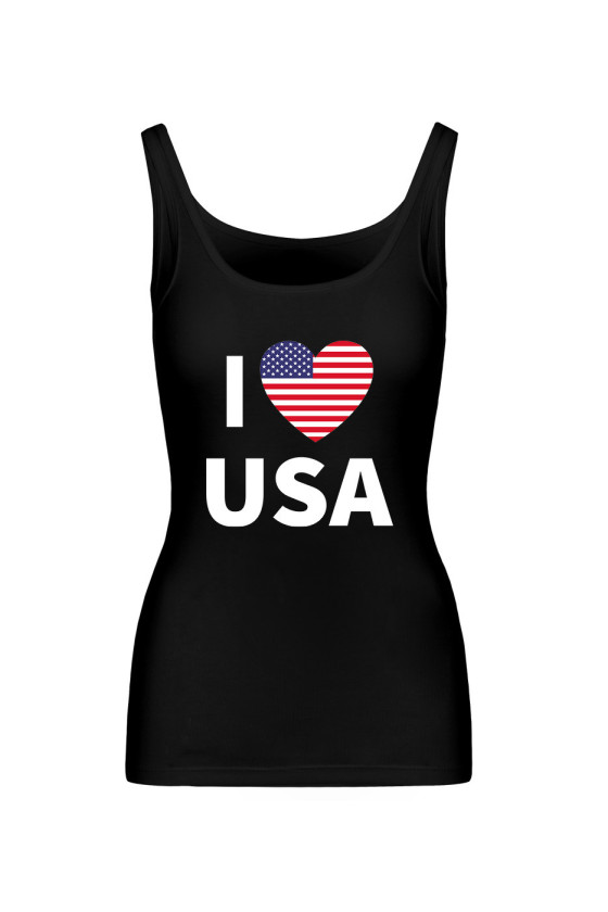 Koszulka Damska Tank Top I Love USA