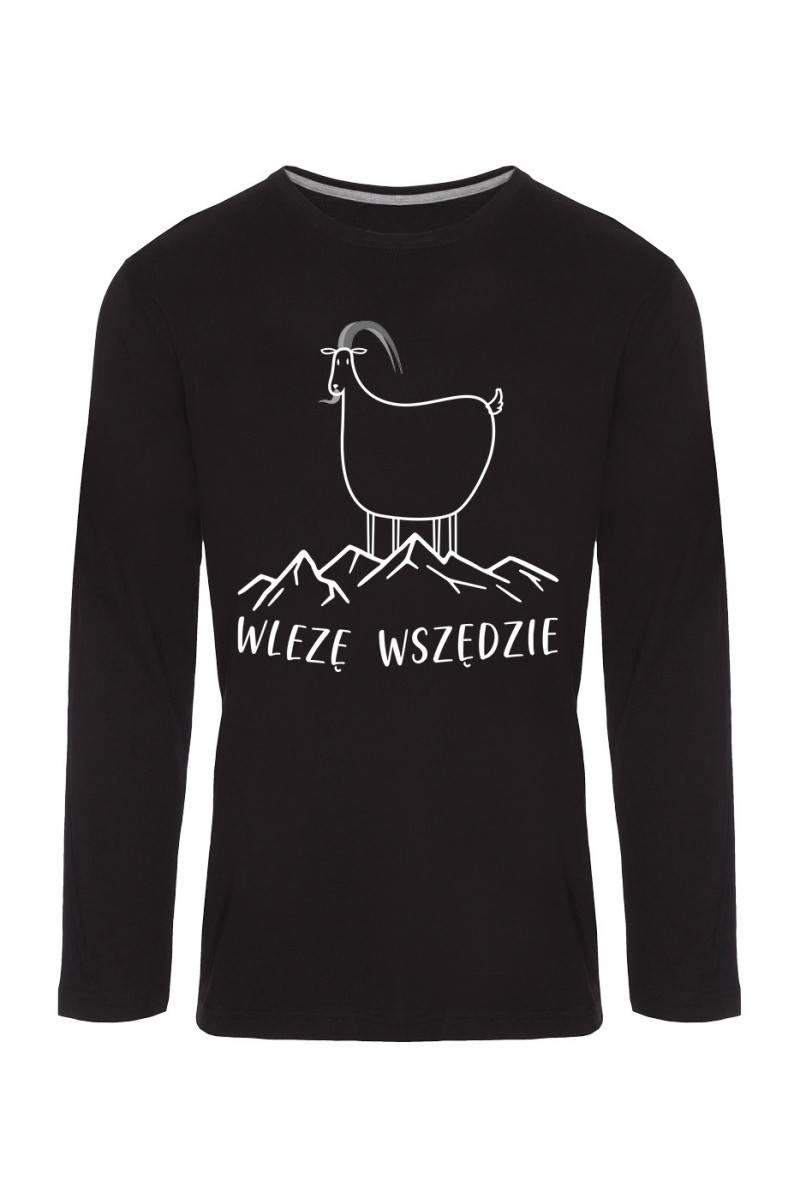 Koszulka Męska Longsleeve Wlezę Wszędzie