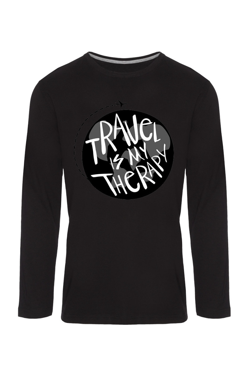 Koszulka Męska Longsleeve Travel Is My Therapy