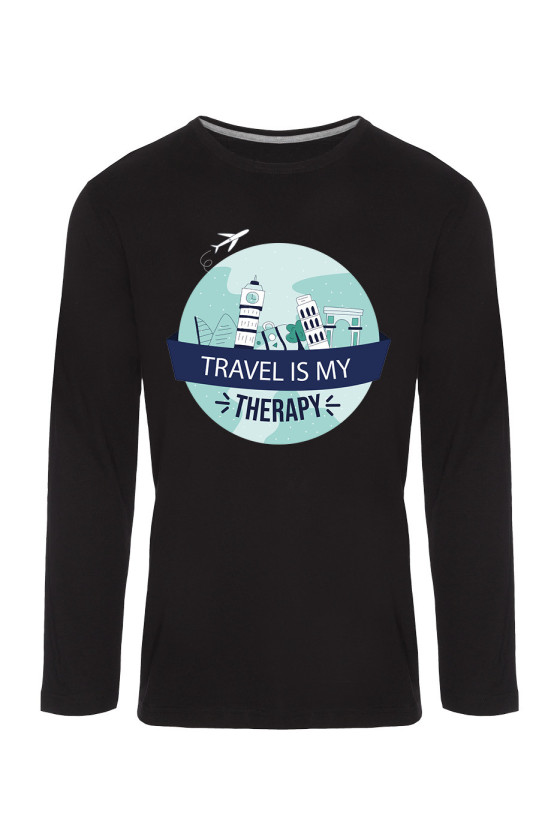 Koszulka Męska Longsleeve Travel Is My Therapy II