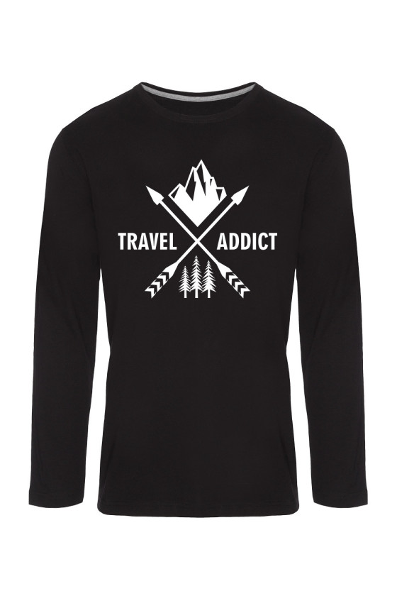 Koszulka Męska Longsleeve Travel Addict