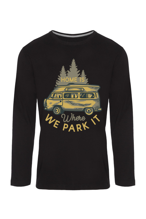 Koszulka Męska Longsleeve Home Is Where We Park It