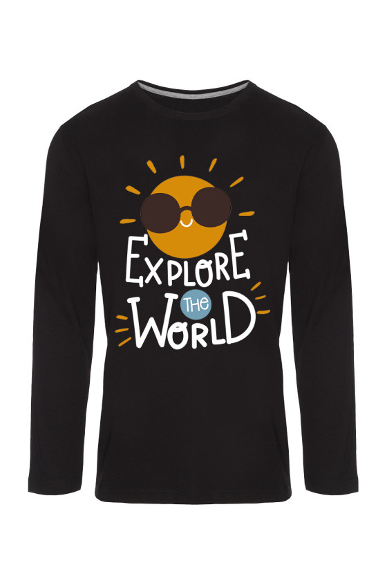 Koszulka Męska Longsleeve Explore The World