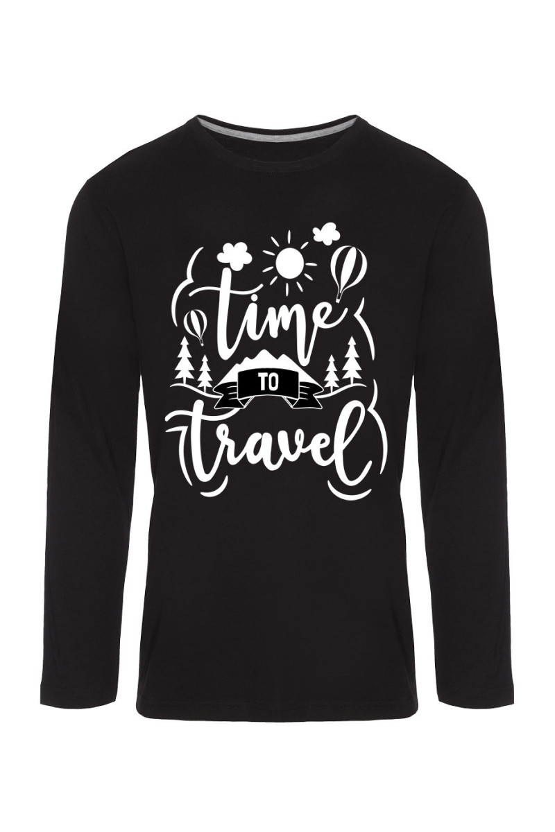 Koszulka Męska Longsleeve Time To Travel