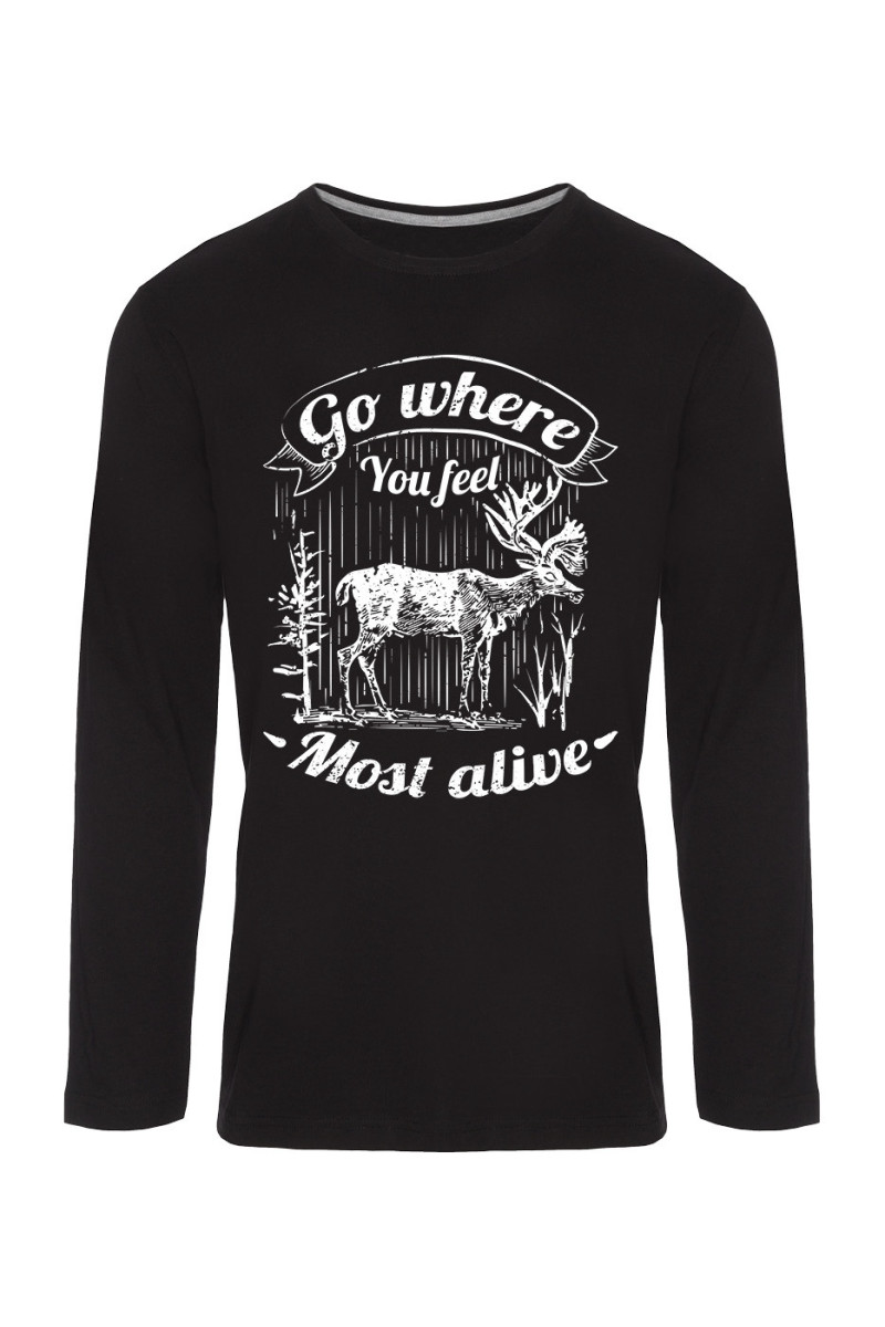 Koszulka Męska Longsleeve Go Where You Feel Most Alive