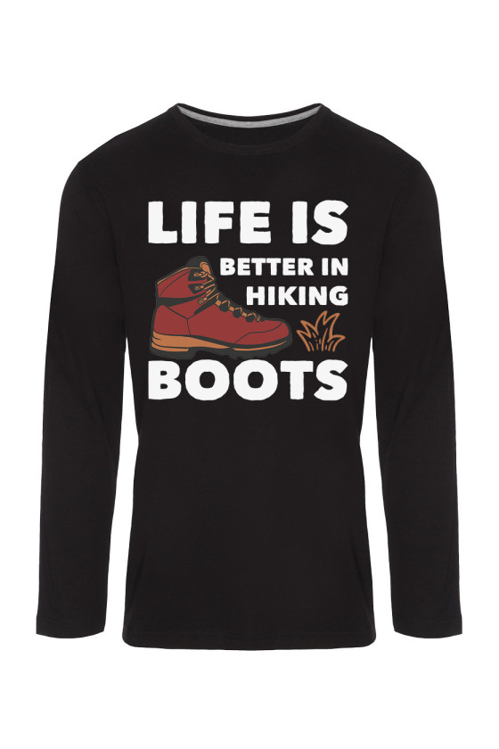 Koszulka Męska Longsleeve Life Is Better In Hiking Boots