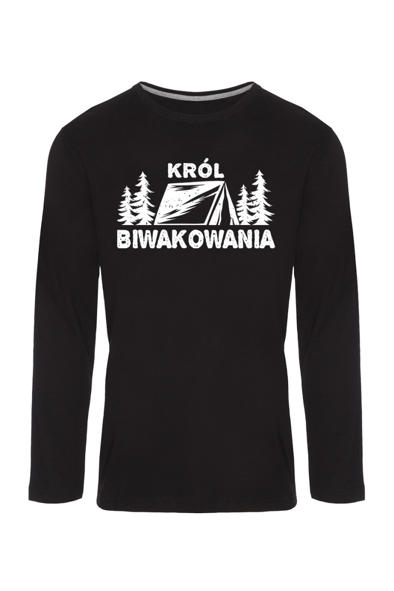 Koszulka Męska Longsleeve Król Biwakowania