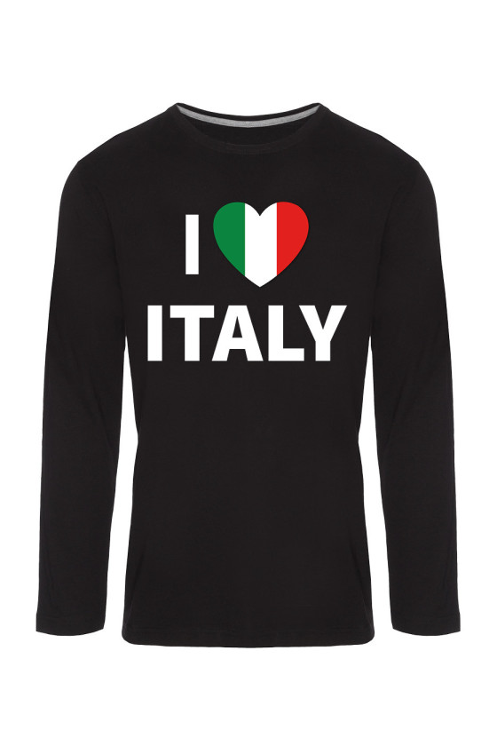 Koszulka Męska Longsleeve I Love Italy