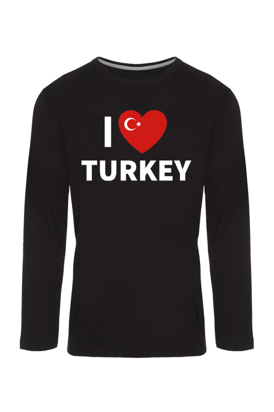 Koszulka Męska Longsleeve I Love Turkey