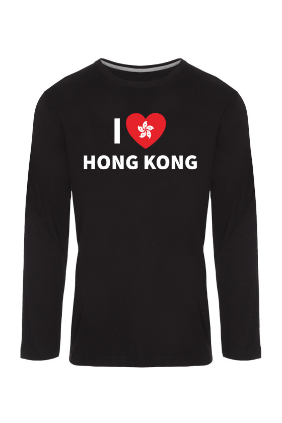 Koszulka Męska Longsleeve I Love Hong Kong