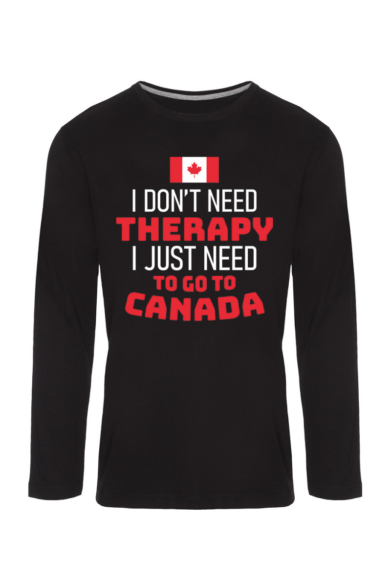 Koszulka Męska Longsleeve I Don't Need Therapy I Just Need To Go To Canada