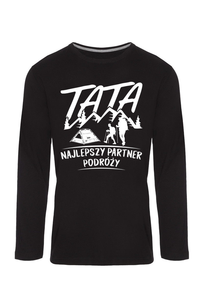 Koszulka Męska Longsleeve Tata, Najlepszy Partner Podróży