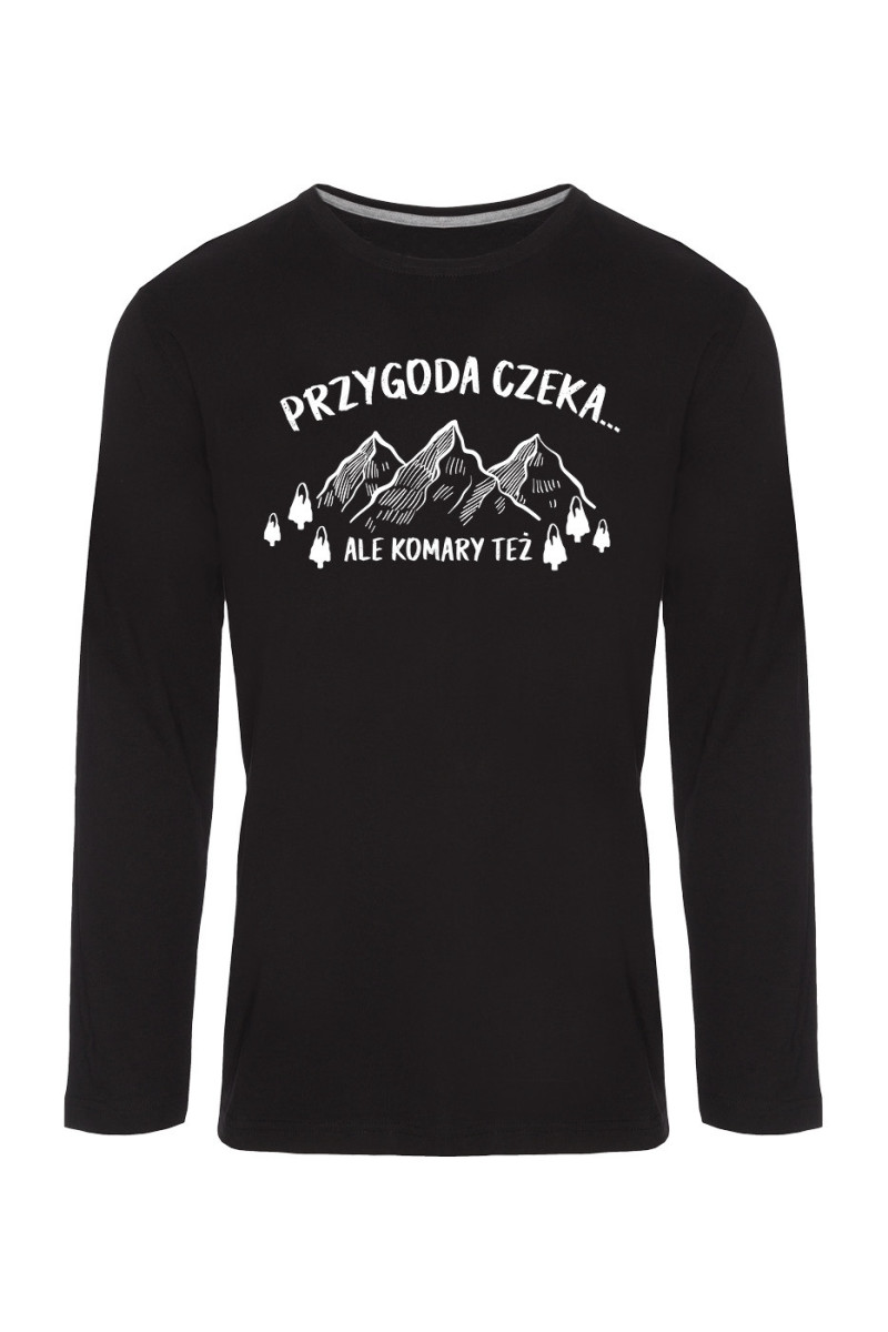 Koszulka Męska Longsleeve Przygoda Czeka... Ale Komary Też