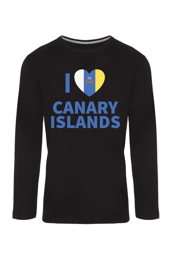 Koszulka Męska Longsleeve I Love Canary Islands