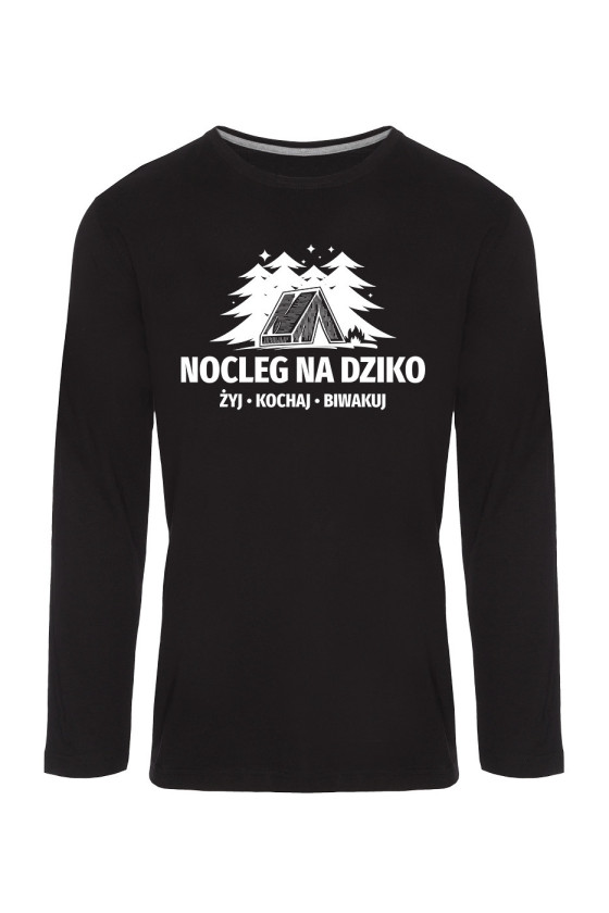 Koszulka Męska Longsleeve Nocleg Na Dziko