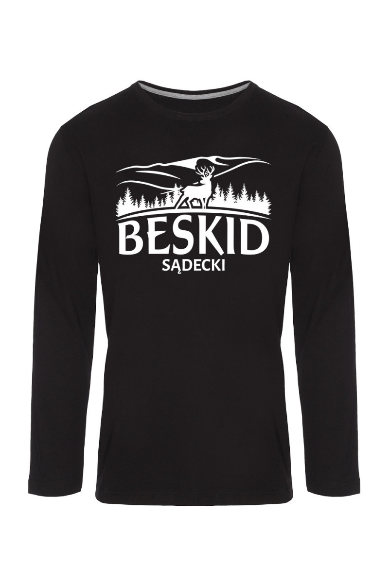 Koszulka Męska Longsleeve Beskid Sądecki Pasmo Górskie