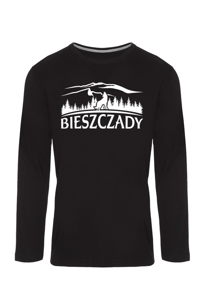 Koszulka Męska Longsleeve Bieszczady Pasmo Górskie