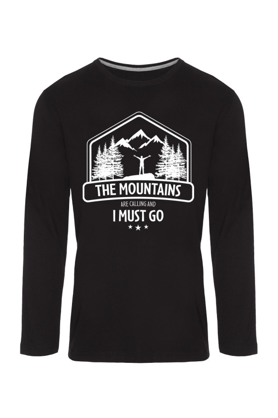 Koszulka Męska Longsleeve The Mountains Are Calling And I Must Go