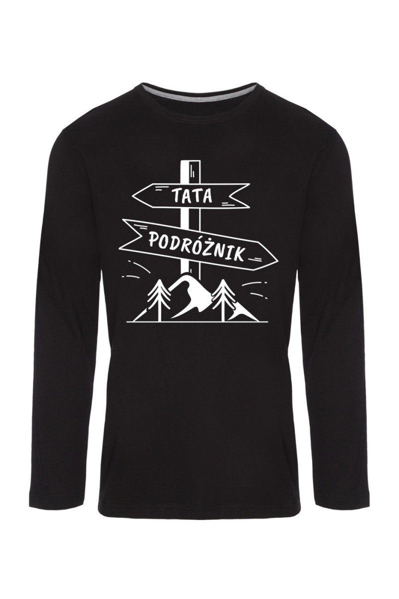 Koszulka Męska Longsleeve Tata Podróżnik