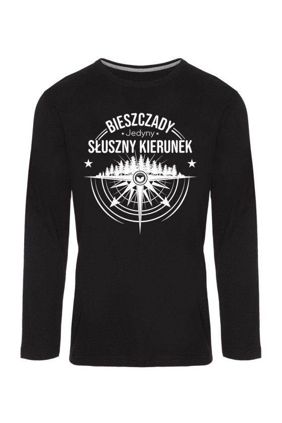 Koszulka Męska Longsleeve Bieszczady Jedyny Słuszny Kierunek