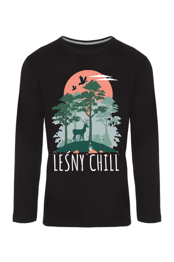 Koszulka Męska Longsleeve Leśny Chill